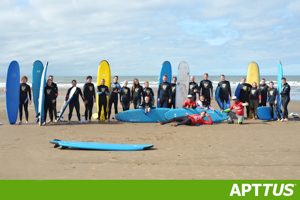 Surfing group photo