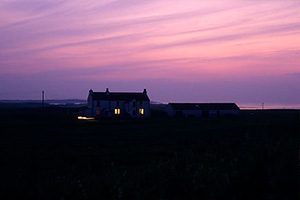 Places -night sky over farm house © Phil Holden Scotland